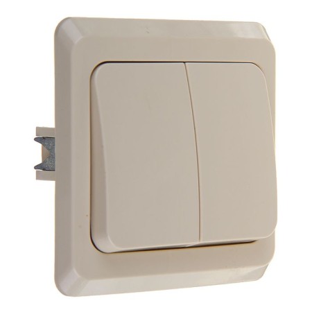 Schetode switch Sche BC10-002K, 2 keys, cream color