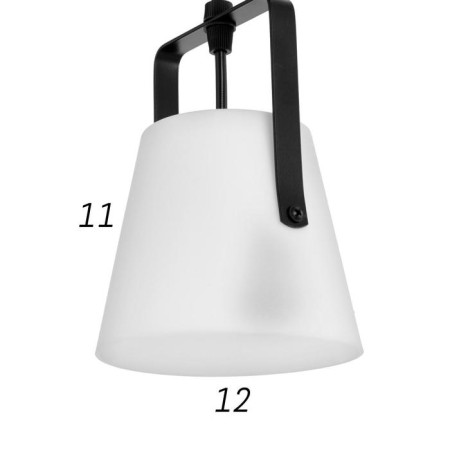 Economic light of the suspension Nancy 3x25W E27 Black 33x33x20 (75) cm-3