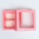 Box for sweets 4 pcs, with a horse, pink, 12.5 x 12.5 x 3.5 cm