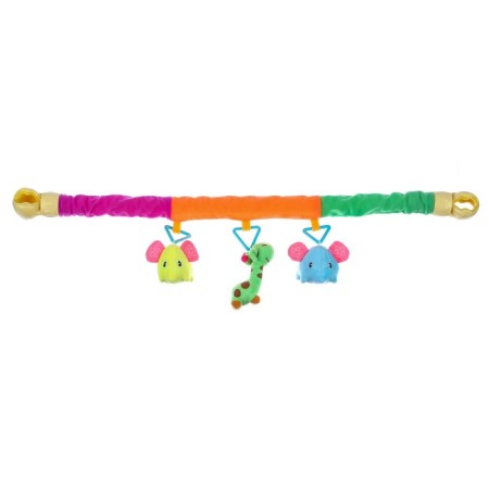 Soft game is soft on the crib, stroller "Elephants", 25-84 cm, rattles, 3 toys mix, crush me-7