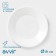 Dessert plate Avvir Carve, D = 18 cm, glass -ceramic, white color