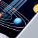 Sticker Plastic Interior triptych "Cosmonauts in space" set of 3 sheets 29.5x61 cm