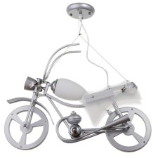 Moped chandelier E14 40W+ 2LED silver 62x18x33 cm