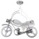 Moped chandelier E14 40W+ 2LED silver 62x18x33 cm