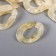 Decor for creativity plastic "Ring for the chain" pastel yellow set 25 pcs 2.3x1.65 cm
