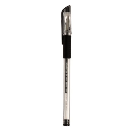 Gel pen 0.5 mm staff, rubber holder, black rod-1