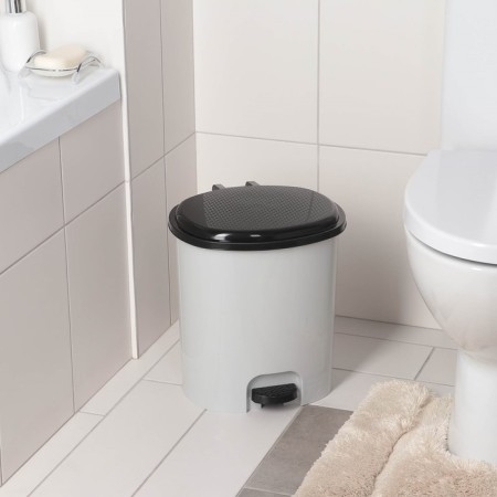 A bucket with a pedal, 12 l, the color is light gray-3