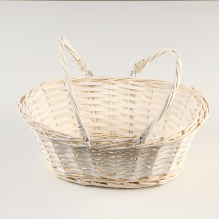 Basket with mobile handles, 32 x 25 x 13 cm, willow-2