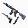 Wooden weapons, children's souvenir "Emperor", machine gun, gun, hunting knife, set 3 pcs