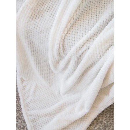 Blanket-worshiped, "jacquard", size 200x220 cm, dairy color-4