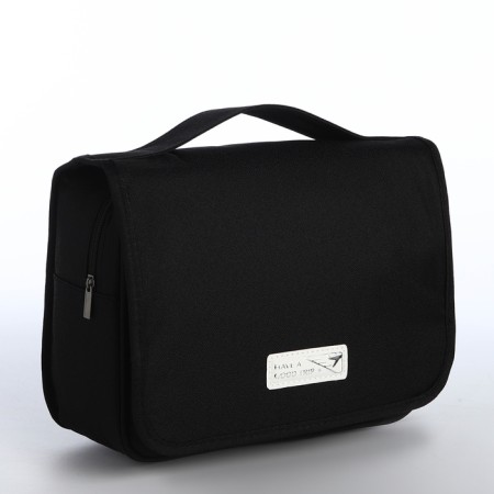 Cosmetic bag classic, 24*10*18, lightning department, hook, black