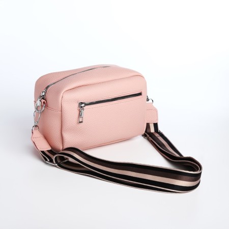 Bag Cross-Bodi with a zipper, pink color-1