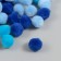 Decor for creativity "Pomponchiki. Blue sky" d = 1.3 cm set 70 pcs