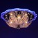 Economic light chandelier with PDU 33101/3 3x40W E27, LED backlight, chrome, 40x40x19 cm