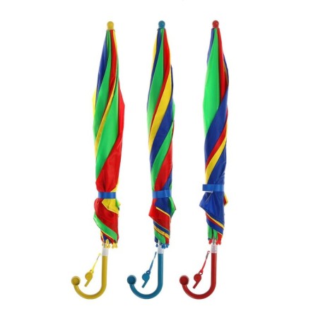 Rainbow umbrella, semi-automatic, with a whistle, r = 38cm, the color of mix-4