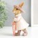 Polystone souvenir "Bunny in a hat and raincoat with an umbrella" 14.5x6.5x8 cm