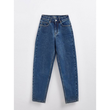 Women's jeans with a high landing CONTE ELEGANT BALLOON, size S, MID Blue color-3