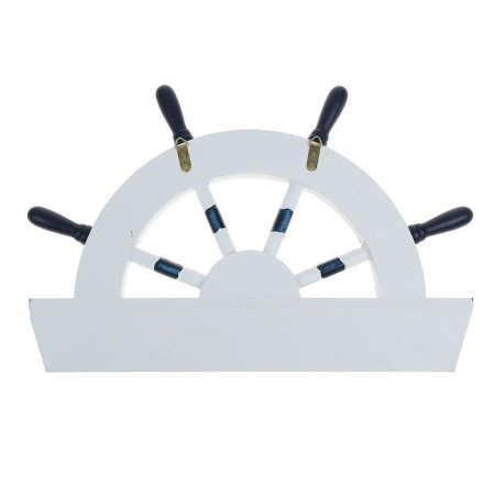 Interior hanger "helm", 3 hooks, white-blue, 45 x 28 x 5 cm-7