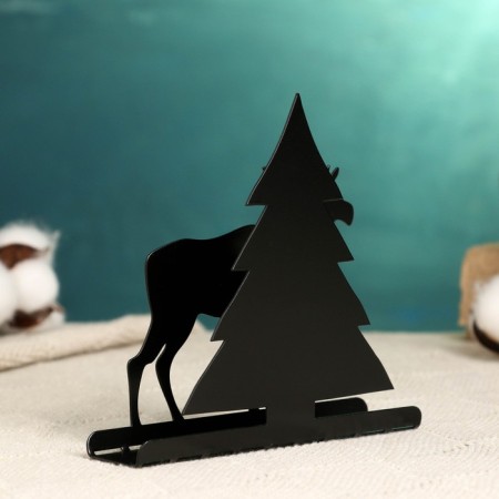 Napkin "forest" 12x3cm, black-3