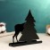 Napkin "forest" 12x3cm, black