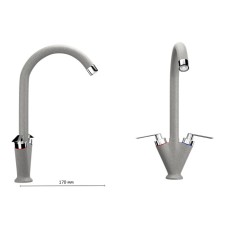 Mixer for the kitchen Ulgran U011-310, two-wound, color gray