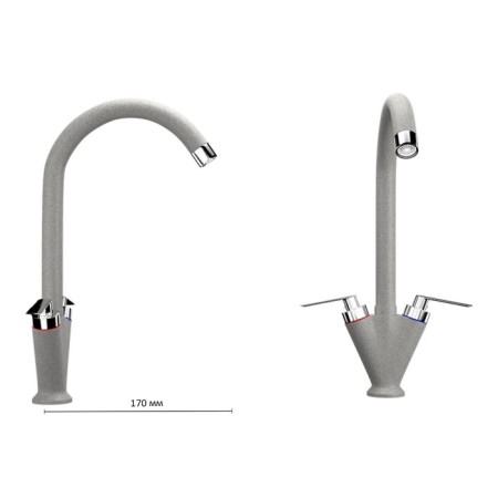 Mixer for the kitchen Ulgran U011-310, two-wound, color gray