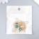 Decor for creativity Metal, plastic "Winged heart. Topaz" gold set 5x2 cm