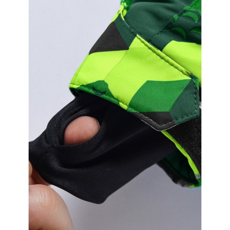 Ski costume for a boy, height 110 cm, green color-6