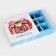 New Year. Box for 9 sweets "Snowflakes", 13.7 x 13.7 x 3.5 cm, confectionery packaging