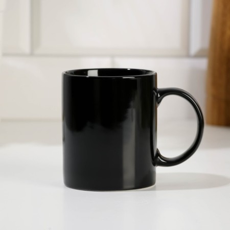 Ceramic mug “February 23”, 300 ml, black color-2