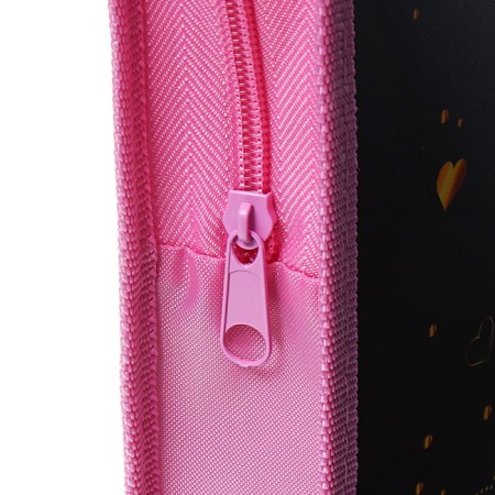 Folder with A4 handles, 340 x 245 x 35 mm, plastic, zipper around, Hatber "kitten in a hat"-3