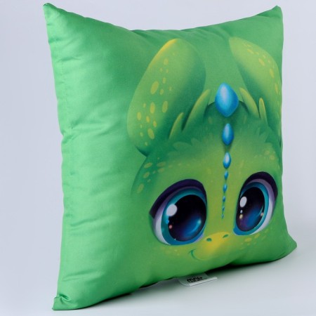 Square pillow "Dracos", green-2