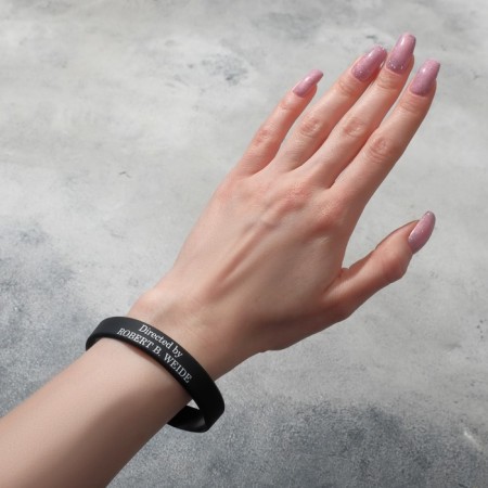 Silicone bracelet Directed, black and white color-1