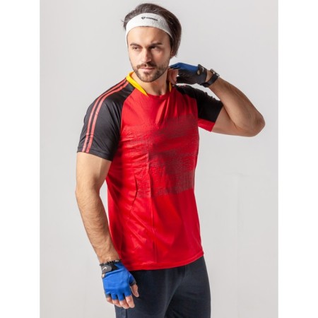 Sports T -shirt male ise, size 46, red color-9