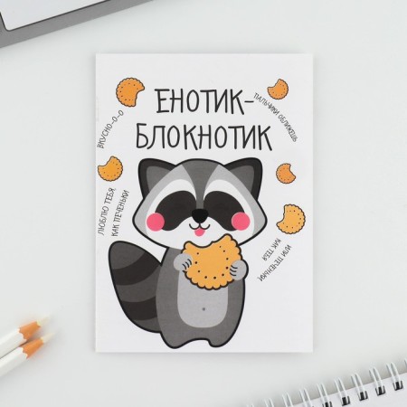 Gift set: notebook and magnetic bookmarks 2 pcs. "Be like a raccoon"-2