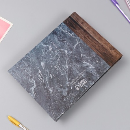 Photo album 25 sheets (stickers+rings) "Texture wood and stone" 19x27x3 cm-10