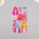 Sticker Plastic volumetric "girls and dresses" mix 20.4x9.7 cm