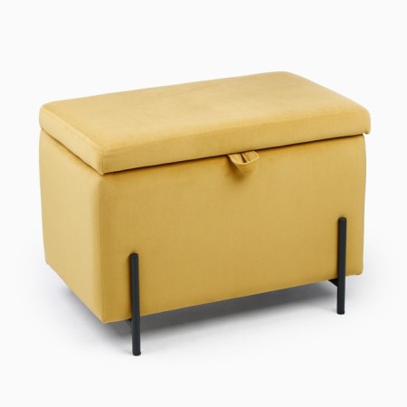 Bange with storage of Andres 460, Ultra Mustard fabric