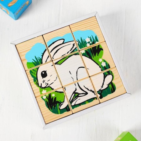 Cubes "Forest animals", 9 elements-4