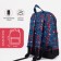 School backpack of textiles on lightning, external pocket, “ZFTS”, blue color