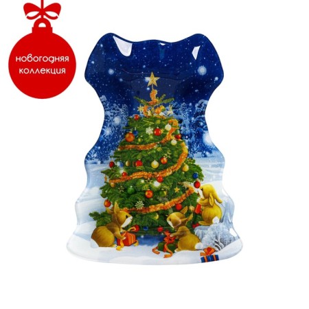Glass Serving shares “Christmas tree with a bow. Zaikins Gifts ", 21 × 16 cm
