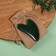 Guasha massor "Heart", 8.5 × 5.5 cm, green color
