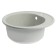 Sink for a kitchen made of stone Zein 3/Q10, D = 510 mm, round, overflow, color light gray
