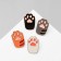 Set of icons (4 pcs.) "Paws" cats, colored in gold