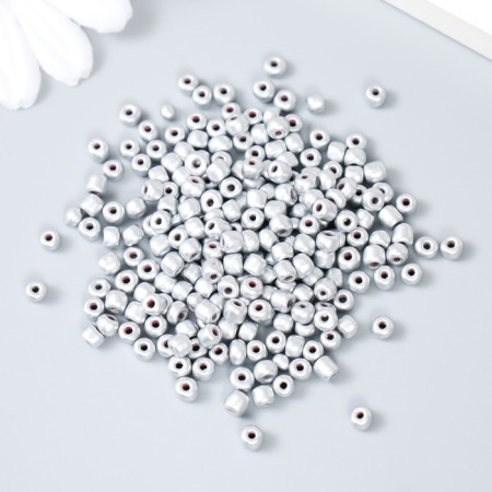 Round beads 6/0 "silver" 20 g-1