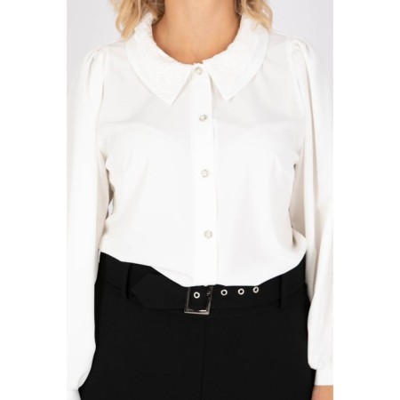 Female blouse, size 54, white color-9