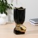 VAZ Coramics "Derck" stripes, D-9.5 cm H-24.5 cm, golden-black
