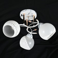 Front Economic light 10092/3MR+WT+GD WT, 3x60W, E27, 28x39x39 cm, white color