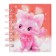 Notebook Gift Book on the crest 80l, line, color block, PVC Cat cover 3D (10x10.5cm) 10539