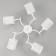 Gwen chandelier 5x60W E27 white 64x25x20cm